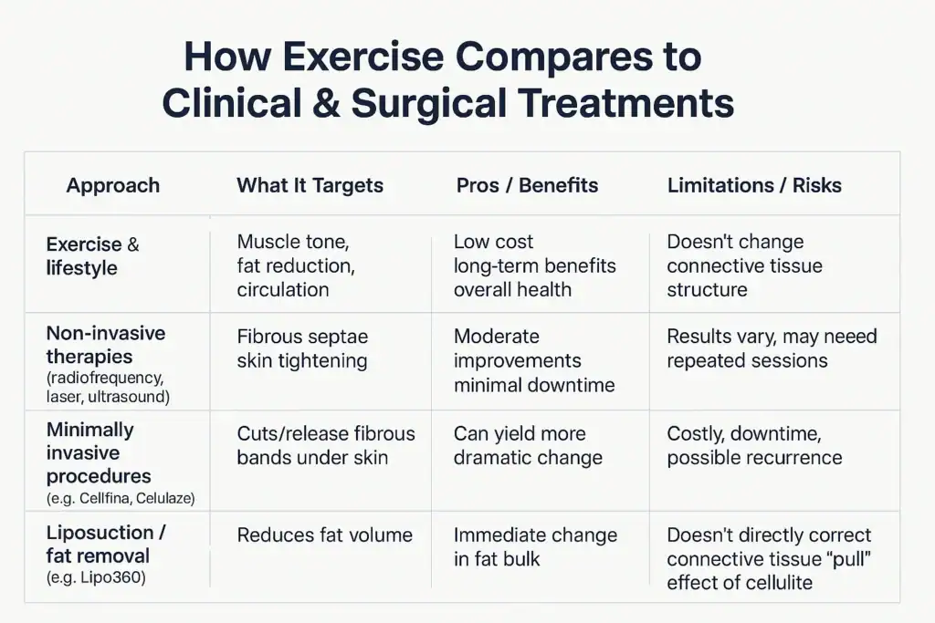 Sculpting Your Bum: Can Toning Exercises Really Reduce Cellulite? 2 How exercise compares to treatments from Lipo 360 Edgware